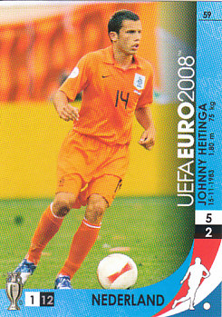 Johnny Heitinga Netherlands Panini Euro 2008 Card Game #59
